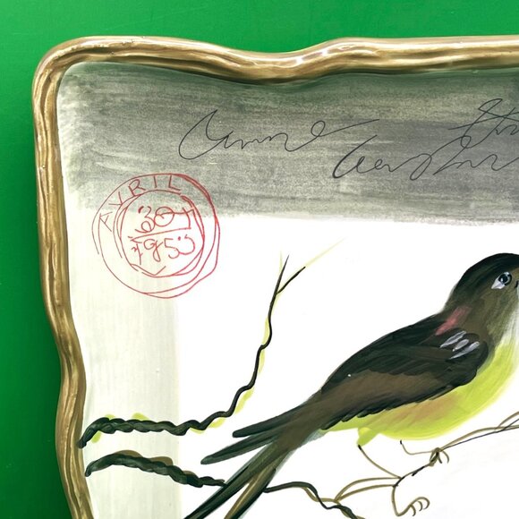 Certified International Susan Winget Bird Square Paris Theme 10" Ceramic Plate - Picture 6 of 12